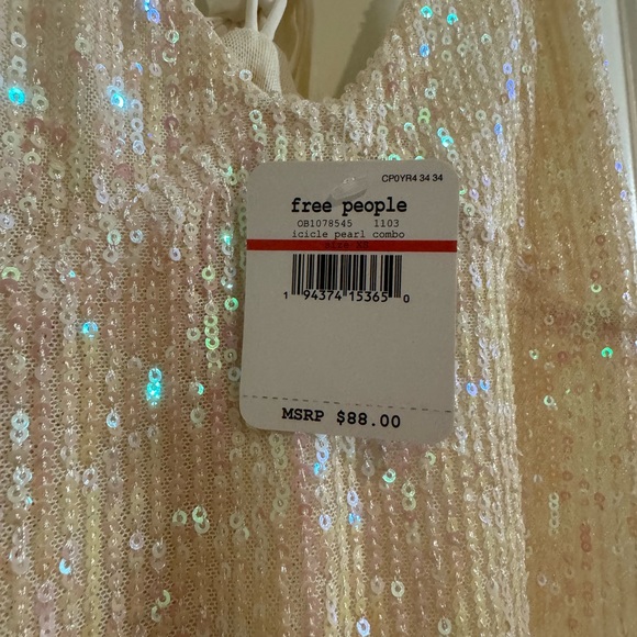 Free People Gold Rush Mini Dress NWT - Picture 4 of 4